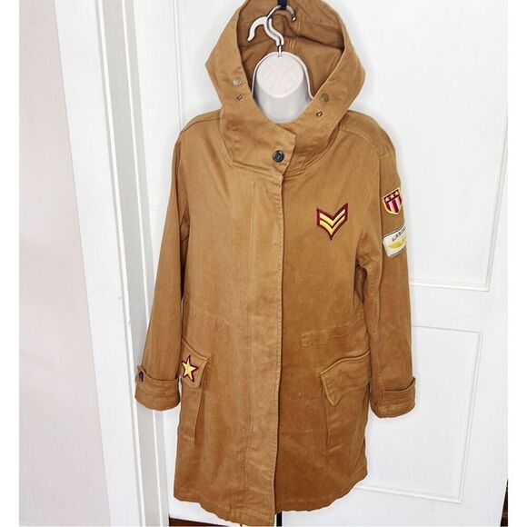 Forever 21 Contemporary Full Zip Jacket Women's Small Military Airborne  Hooded - Picture 1 of 7